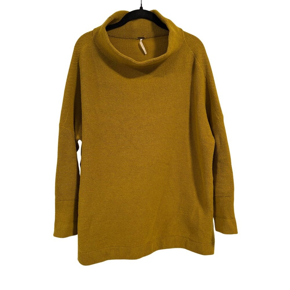 Free People Ottoman Slouchy Green Oversized Tunic‎ Sweater Size S